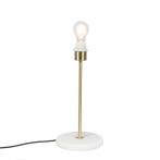 Klassieke tafellamp messing met marmeren voet - Kaso, Verzenden, Nieuw, Modern