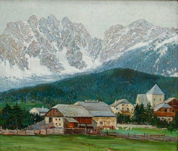 Amedeo Merello (1890-1979) - Prime nevi sulle Dolomiti di