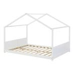 Kinderbed Simo huisbed 200x120 cm wit [en.casa], Verzenden, Nieuw
