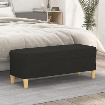 vidaXL Bankje 100x35x41 cm stof zwart, Verzenden, Nieuw, Stof, Minder dan 150 cm