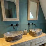 2 waskommen uit 1 steen!, Minder dan 50 cm, Nieuw, Ophalen of Verzenden, Minder dan 100 cm