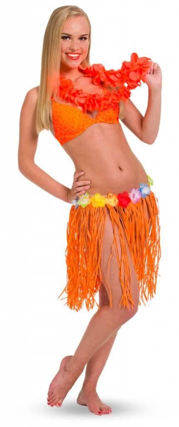 Hawaii rok oranje, Kleding | Dames, Carnavalskleding en Feestkleding, Ophalen of Verzenden, Nieuw