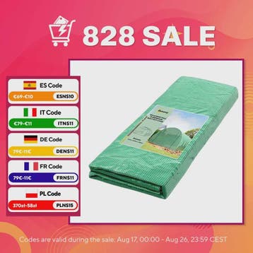 Outsunny Tunnel Kas Cover 6x3x2m met 12 Ramen en Roldeur - B, Verzenden, Nieuw