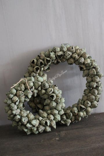 Krans Coco fruit thin Laurel green 20 cm, Ophalen of Verzenden, Nieuw