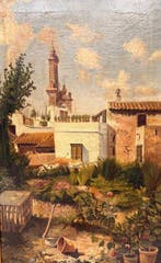 Escuela española (XIX), firmado Pérez Gisbert - NO RESERVE -