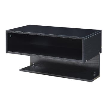 Wandrek Gauldal 56,5x30x31,5 cm zwart [en.casa], Huis en Inrichting, Woonaccessoires | Wandplanken en Boekenplanken, Verzenden