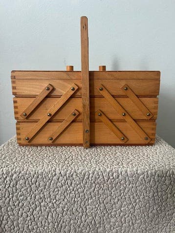 Naaidoos - Hout - Uitklapbare naaidoos