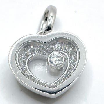 Chopard - Hanger - 18 karaat Witgoud - gelukkige diamant