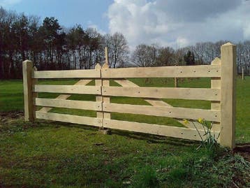 Eiken Landhek, Ophalen of Verzenden, Nieuw, Hout, Tuinhek