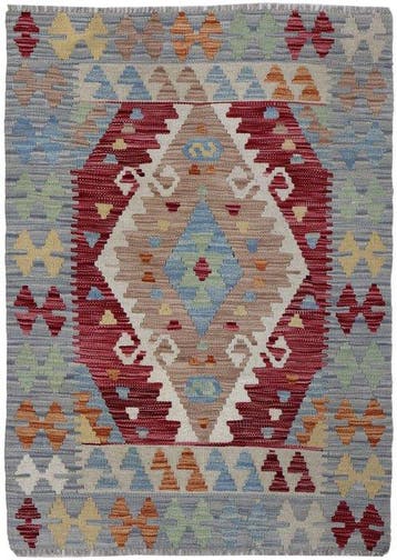 Handgeweven Designer Kelim – Afghan Design - Kelim - 110 cm, Nieuw