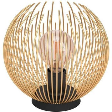 EGLO Venezuela Tafellamp - E27 - Ø 23,5 cm - Goud/Zwart, Verzenden, Nieuw