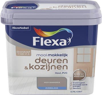 Flexa Mooi Makkelijk Deuren en Kozijnen - Zijdeglans Mooi, Verzenden, Nieuw, Verf, Grijs