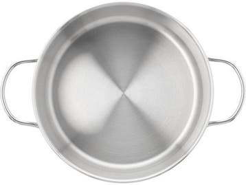 Demeyere Resto 3 - Kookpan inductie - 18 cm - RVS - Deksel, Verzenden, Zo goed als nieuw