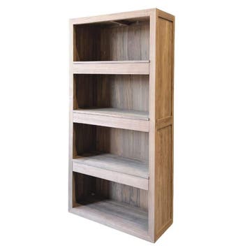 Teak boekenkast met drie blinde ladenBoekenkasten, Ophalen of Verzenden, Nieuw