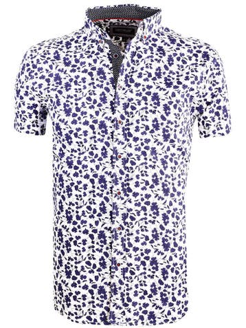Carisma Overhemd Korte Mouw Met Bloemenprint Wit 9113, Verzenden, Nieuw, Wit