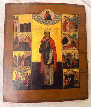 Icoon - Ikoon van Sint Barbara, de Grote Martelares, met