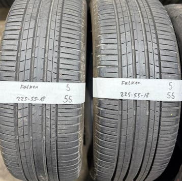 2x225-55-18 Falken Zomer 2x5mm €55 PerBand 225 55 18, Ophalen, 18 inch, Gebruikt, Band(en)