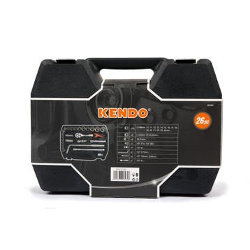 Kendo 26-delige 1/2 dopsleutelset, Verzenden, Nieuw