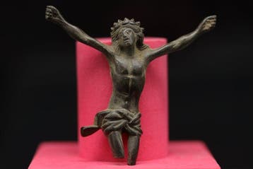 Renaissance Bronzen votief Corpus Christi - 6.2 cm (Zonder
