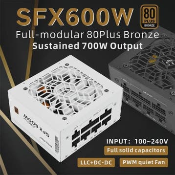 METALFISH SFX 600W 80 Plus Bronze Volledig Modulaire Voeding, Verzenden, Nieuw