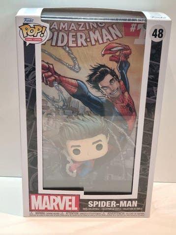 Funko - Funko Pop Comic Covers: #48 Spider-Man (Marvel)