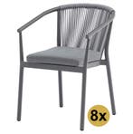Set van 8 Apollo dining tuinstoel rope stapelbaar, Tuin en Terras, Tuinstoelen, Ophalen of Verzenden, Nieuw