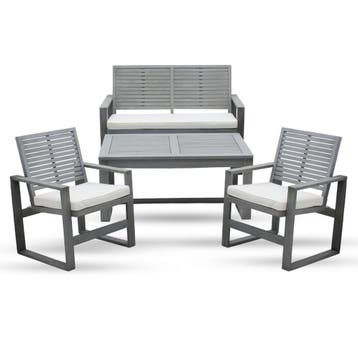 Tuinset - 4 Delig - Stoelen - Bank - Tafel - Bank, Tuin en Terras, Ophalen of Verzenden, Nieuw