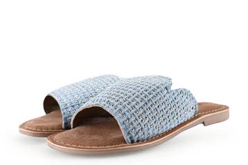 Lazamani Slippers in maat 38 Blauw, Kleding | Dames, Schoenen, Slippers, Lazamani, Zo goed als nieuw, Verzenden