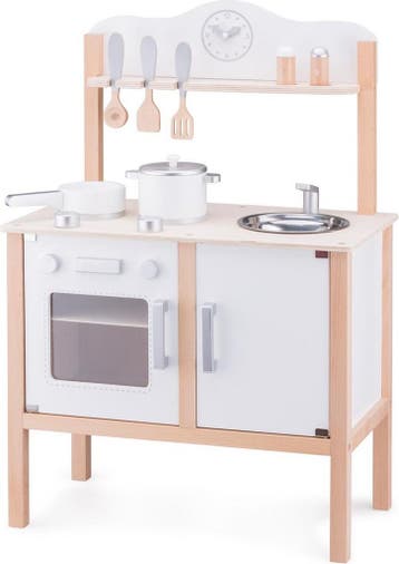 New Classic Toys® Houten Speelkeuken - Wit - Inclusief, Ophalen of Verzenden, Zo goed als nieuw