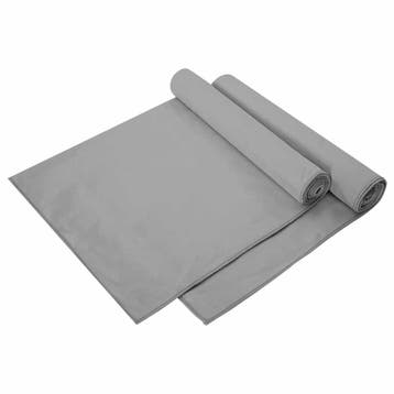 vidaXL Sporthanddoeken 2 st Donkergrijs 140 x 70 cm, Verzenden, Nieuw, Grijs