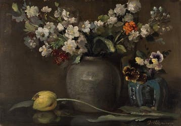 Nederlandse school (XX) - Still Life with Flowers – Oil on