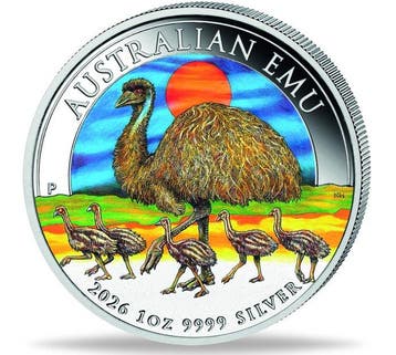 Australië. 1 Dollar Australia 2026 – Emu – 1 oz Silver – Ag