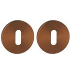 Set van twee sleutelplaatjes ø52x6mm Permafix PVD brons, Verzenden, Nieuw