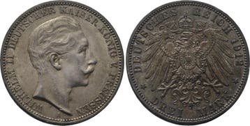 3 Mark 1912 A Pruisen Wilhelm Ii 1888-1918, Verzenden