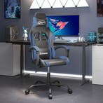 vidaXL Gamestoel kunstleer zwart en blauw, Verzenden, Nieuw, Zwart