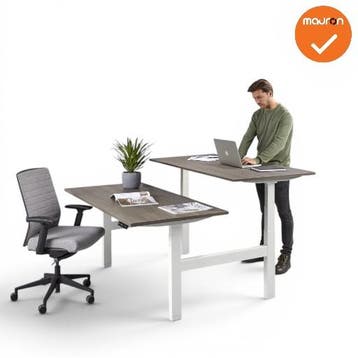 Zit-Sta Duo Bureau - Elektrisch - 180x80cm (Bureaus), Werkplek, Ophalen of Verzenden, Gebruikt, Bureau