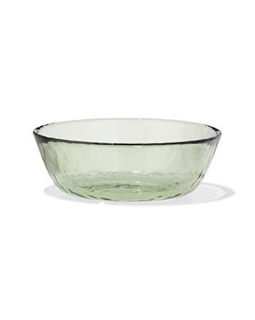 HEMA Schaaltje 14.5cm glas gehamerd groen, Verzenden, Nieuw
