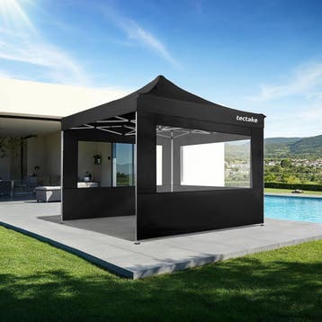 Aluminium opvouwbaar tuinpaviljoen 3 × 3 m met 4 zijwanden, Verzenden, Nieuw