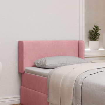 vidaXL Hoofdbord oor Roze Fluweel, Verzenden, Nieuw, Stof