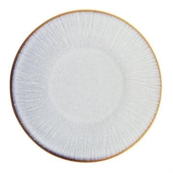 Grijze coupe borden met reliëf, 220 mm pak van 6 2,4hx 22Ø, Verzenden