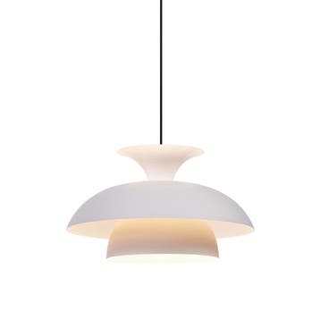 Scandinavische hanglamp beige met witte binnenkant - Titus, Verzenden, Nieuw, Scandinavisch