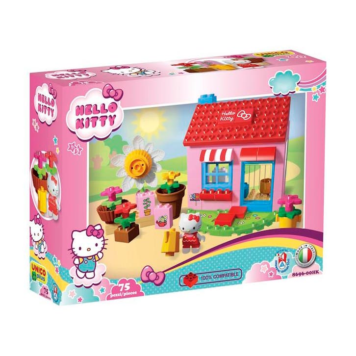 Unico Hello Kitty Huis - 75 delig - 8696, Kinderen en Baby's, Speelgoed | Bouwstenen, Nieuw, Verzenden