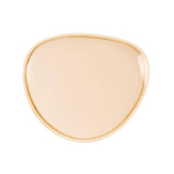 Zandsteen porselein driehoekige borden 16,5cm (6 stuks), Verzenden