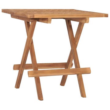 vidaXL Tuintafel inklapbaar 50x50x50 cm massief teakhout, Verzenden, Nieuw, Hout