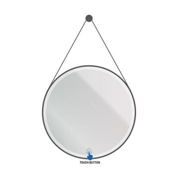 Spiegel Aquasplash Aloni Ronde Ledspiegel Met Band 80 cm Mat, Huis en Inrichting, Woonaccessoires | Spiegels, Ophalen of Verzenden