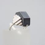 Zilver, Art Deco Hematiet - Ring, Antiek en Kunst
