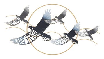 IJZEREN WANDPANEEL VOGEL CM 91X7X50, Ophalen of Verzenden, Nieuw