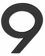 Huisnummer SQUARE LSQHN150-9 mat zwart, Verzenden, Nieuw