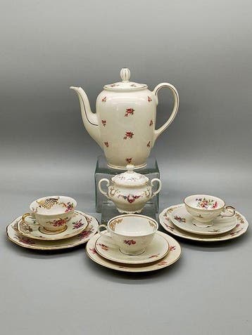 Kaffeeservice - Titel Edles Vintage Patchwork Porzellan Set