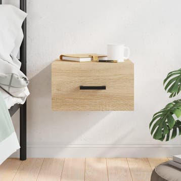 vidaXL Nachtkastje wandgemonteerd 35x35x20 cm sonoma, Huis en Inrichting, Verzenden, Nieuw